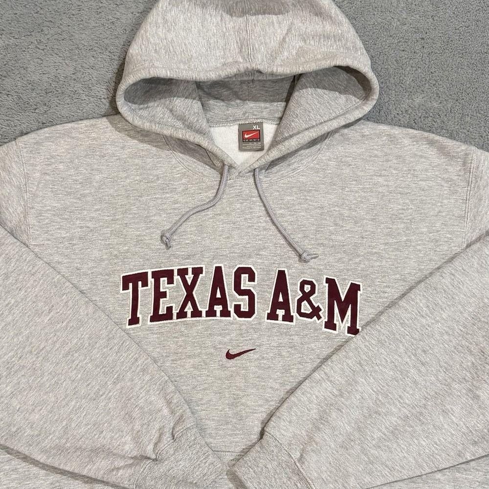 Vintage Nike Team Texas A&M Aggies Center Swoosh Men's XL Pullover Hoodie NWOT